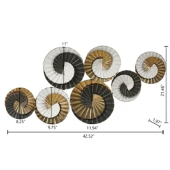 LuxenHome Multi-Color Metal Swirl Wall Decor Multicolored -LuxenHome GUEST b992ddf5 0ab1 4be6 8ae3 0a96ba673cb1