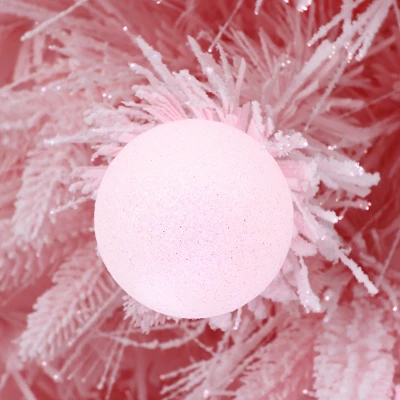 LuxenHome 5Ft Pink Cherry Blossom Christmas Tree With Fiber Optic Lights & Snowman Star Topper 10 LuxenHome 5Ft Pink Cherry Blossom Christmas Tree With Fiber Optic Lights & Snowman Star Topper - Image 10