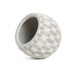 LuxenHome 14" Dia Round Concrete Planter Indoor Outdoor Large Plant Pot With Drainage Hole And Plug Modern Geometric Pattern Flower Pot White 10 LuxenHome 14" Dia Round Concrete Planter Indoor Outdoor Large Plant Pot With Drainage Hole And Plug Modern Geometric Pattern Flower Pot White -LuxenHome GUEST bcb907c9 6bef 48a3 a2d0 319b2ca3e3cf