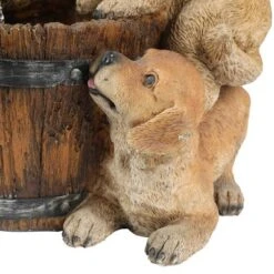 LuxenHome Resin Puppies And Water Pump Outdoor Fountain With LED Light -LuxenHome GUEST bceb833f d563 4d4e 8cf6 cde33a4f5dfe