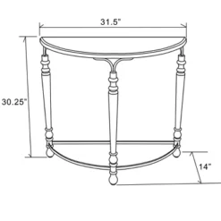 LuxenHome Rustic Wood And Metal Half Moon Console And Entry Table 13 LuxenHome Rustic Wood And Metal Half Moon Console And Entry Table -LuxenHome GUEST be60133a 13f1 4ae8 bd31 aa1486e970da