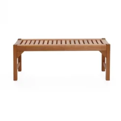 LuxenHome Natural Solid Wood 47.2-Inch Long Rectangle Sloping Seat Outdoor Bench 12 LuxenHome Natural Solid Wood 47.2-Inch Long Rectangle Sloping Seat Outdoor Bench -LuxenHome GUEST bf755dd6 6fc3 4581 a1bb f1b37e5ccd93
