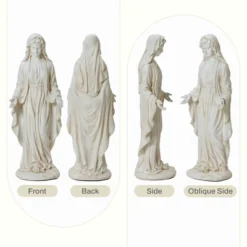 LuxenHome 30.5" LuxenHome Virgin Mary Statue, 30.5'' Ivory Religious Blessed Mother Indoor Outdoor Garden Sculptures Off-White 17 LuxenHome 30.5" LuxenHome Virgin Mary Statue, 30.5'' Ivory Religious Blessed Mother Indoor Outdoor Garden Sculptures Off-White -LuxenHome GUEST c04554b3 4b15 4748 9719 1e9ff424b522