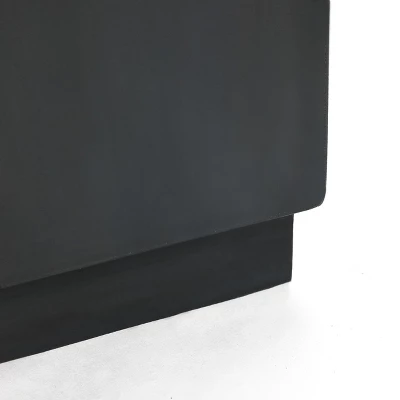 LuxenHome Gray Cement Indoor Outdoor Square Side Table 6 LuxenHome Gray Cement Indoor Outdoor Square Side Table - Image 6