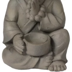 LuxenHome 12.01" Gray MgO Meditating Buddha Monk With Bowl And Beads Garden Statue 14 LuxenHome 12.01" Gray MgO Meditating Buddha Monk With Bowl And Beads Garden Statue -LuxenHome GUEST c3ebc073 2fab 4fa9 aaba 6917aa73baf6