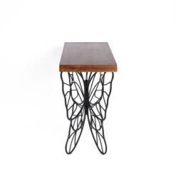 LuxenHome Wood Top Metal Butterfly Accent Console And Entry Table 20 LuxenHome Wood Top Metal Butterfly Accent Console And Entry Table -LuxenHome GUEST c3ff85c9 80a8 4922 860c 4e68336d075c