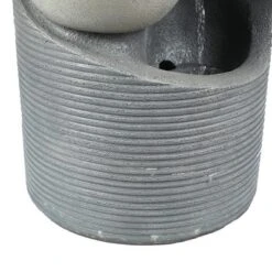 LuxenHome Modern Gray Cement Tiered Bowls Outdoor Fountain With Lights 17 LuxenHome Modern Gray Cement Tiered Bowls Outdoor Fountain With Lights -LuxenHome GUEST c91c287a 61f0 447e a4f5 c58ecf01ea9a