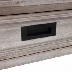 LuxenHome Gray Wood 2-Drawer 1-Shelf Console And Entryway Table -LuxenHome GUEST ca6599cd 8c6e 49aa bc5d b2c70dfe6b9b