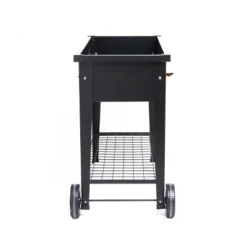 LuxenHome Black Mobile Metal Raised Garden Bed Planter Cart With Legs 10 LuxenHome Black Mobile Metal Raised Garden Bed Planter Cart With Legs -LuxenHome GUEST ca6d11a7 1c91 4ea7 8b76 6f570dd2a1ca