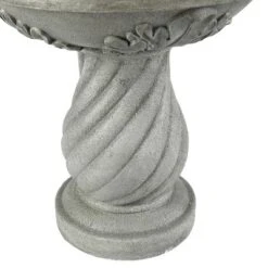 LuxenHome Gray Resin Cherub Birdbath Outdoor Fountain 14 LuxenHome Gray Resin Cherub Birdbath Outdoor Fountain -LuxenHome GUEST cc323a1a 502f 4271 948d fdb3a474fda7
