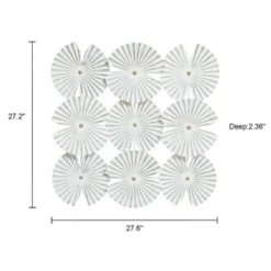 LuxenHome White And Gold Metal Abstract Seashell Wall Decor -LuxenHome GUEST cc5e7a2b b1a9 4ecb bc1d 92abfa39215d