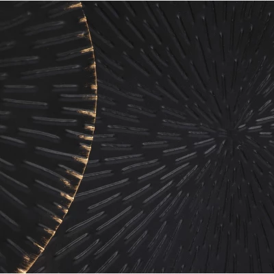 LuxenHome Abstract Black With Gold 43" Wide Metal Wall Art Decor Wall Art Home Decor Ornament Decoration 4 LuxenHome Abstract Black With Gold 43" Wide Metal Wall Art Decor Wall Art Home Decor Ornament Decoration - Image 4