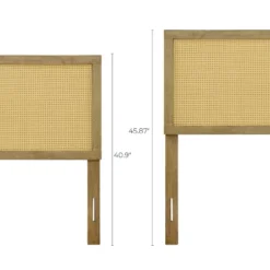 LuxenHome Natural Finish Rubberwood With Rattan Panel Headboard, Queen Brown 13 LuxenHome Natural Finish Rubberwood With Rattan Panel Headboard, Queen Brown -LuxenHome GUEST ceaffac2 af55 40ca 9019 2da2e2556bba