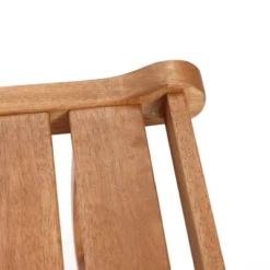 LuxenHome Natural Solid Wood 47.2-Inch Long Rectangle Outdoor Bench -LuxenHome GUEST cf031dcd 5527 4255 8f79 00a0c0b6468c