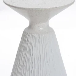 LuxenHome White And Speckled Gray MgO 15.75" Round Side Table 9 LuxenHome White And Speckled Gray MgO 15.75" Round Side Table -LuxenHome GUEST d0c22cd0 6bf4 41e8 8e9e 04ea27af8578