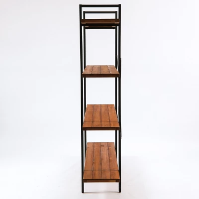 LuxenHome 4-Shelf 66.5" H X 51.2" W Pine Wood Metal Frame Etagere Bookcase. 10 LuxenHome 4-Shelf 66.5" H X 51.2" W Pine Wood Metal Frame Etagere Bookcase. - Image 10