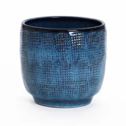 LuxenHome 12-Inch Ocean Blue Ceramic Planter Indoor Outdoor Plant Pot With Drainage Hole And Plug Modern Glazed Round Flower Pot Planter 15 LuxenHome 12-Inch Ocean Blue Ceramic Planter Indoor Outdoor Plant Pot With Drainage Hole And Plug Modern Glazed Round Flower Pot Planter -LuxenHome GUEST d2380d16 53f6 43e4 bd68 048ce7ba6979