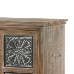 LuxenHome Farmhouse Wood And Metal 2-Drawer 2-Door Storage Cabinet. -LuxenHome GUEST d2c72ba7 70e7 4493 960f 6d8df992b260