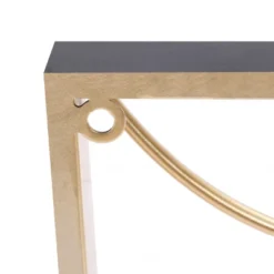 LuxenHome Gold And Black Metal Abstract Rectangular Wall Décor -LuxenHome GUEST d4761c7f 88eb 4e1c 9cd0 6f2a5641531d