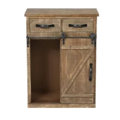 LuxenHome Rustic Wood Sliding Barn Door Storage Cabinet. -LuxenHome GUEST d4f51a8c c112 4a4b 81a8 2059391f1fb2