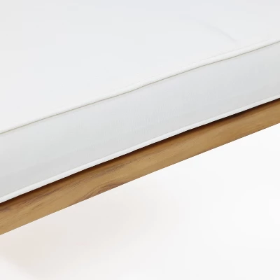 LuxenHome Outdoor Acacia Wood Coffee Table And Loveseat With Cushions 9 LuxenHome Outdoor Acacia Wood Coffee Table And Loveseat With Cushions - Image 9