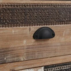 LuxenHome Wood Farmhouse 1-Drawer 1-Door Side Table With Storage. -LuxenHome GUEST d62a2207 7f9c 41ad 85c8 42691860c147