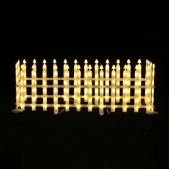 LuxenHome 8-Piece Light Show Fence Design Outdoor Holiday Decoration White 14 LuxenHome 8-Piece Light Show Fence Design Outdoor Holiday Decoration White -LuxenHome GUEST d67a9270 1898 4b9e 9129 8b7a629315a8