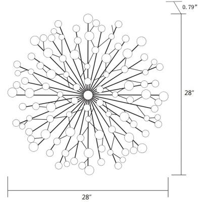 LuxenHome Silver, Black, And Gold Iron Metal Round Abstract Wall Decor 7 LuxenHome Silver, Black, And Gold Iron Metal Round Abstract Wall Decor - Image 7