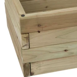 LuxenHome Wood 2.7ft X 1.3ft Raised Garden Bed Brown -LuxenHome GUEST db457606 be31 4cb2 9454 0c5e5f4fcef7