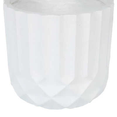 LuxenHome 14.7 In. Round Modern White MgO Planter 4 LuxenHome 14.7 In. Round Modern White MgO Planter - Image 4