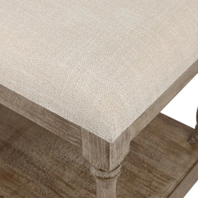 LuxenHome Upholstered Beige Linen Entryway And Bedroom Bench. 2 LuxenHome Upholstered Beige Linen Entryway And Bedroom Bench. - Image 2