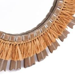 LuxenHome 24" Round Boho Style Raffia Accent Wall Mirror Wall Decor Home Decor 18 LuxenHome 24" Round Boho Style Raffia Accent Wall Mirror Wall Decor Home Decor -LuxenHome GUEST dd60888f 5408 4135 a944 51664fdc09be