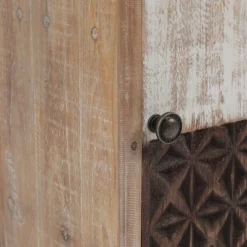 LuxenHome Wood Farmhouse 1-Drawer 1-Door Side Table With Storage. -LuxenHome GUEST e1b00aca 935f 4f5f 98f6 1c2c9d368a83