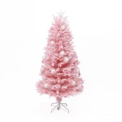 LuxenHome 6Ft Pink Cherry Blossom Christmas Tree With Fiber Optic Lights & Snowman Star Topper -LuxenHome GUEST e1c7224e bec4 41c0 9957 0477d9de4698