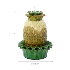 LuxenHome 17" Tabletop Ceramic Water Fountain, Pineapple Indoor And Outdoor Waterfall Fountains For Patio, Garden Decor Yellow 9 LuxenHome 17" Tabletop Ceramic Water Fountain, Pineapple Indoor And Outdoor Waterfall Fountains For Patio, Garden Decor Yellow -LuxenHome GUEST e23e6f30 c7d5 43ba 84fc 355a3e1190b9
