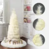 LuxenHome 5Ft Holiday Slim Artificial Pampas Grass Tree In Natural Ivory Beige