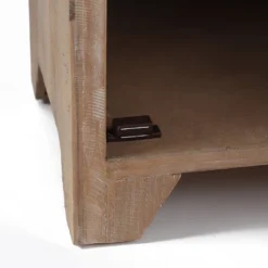 LuxenHome Wood Farmhouse 1-Drawer 1-Door Side Table With Storage. -LuxenHome GUEST e360de39 f48f 44ff 8fbb da746a2def03