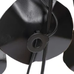 LuxenHome Black With Gold Flowers Abstract Metal Wall Art -LuxenHome GUEST e3fcd01a 8fd0 4234 97eb 432f64c26359