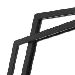 LuxenHome Black Metal Hexagon Frame Wall Accent Mirror For Bathroom & Vanity -LuxenHome GUEST e4e128c1 52ee 4974 96a0 e3623ea0e3fd