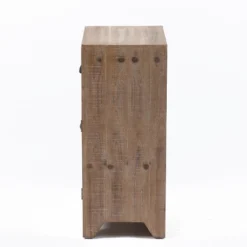 LuxenHome Wood Farmhouse 1-Drawer 1-Door Side Table With Storage. -LuxenHome GUEST e8039d6b 9e5f 4359 b0b7 7330a570e913