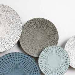 LuxenHome 47-Inch Large Metal Wall Decor Abstract Metal Wall Art Hanging Sculptures Multi-Color Ripple Plates Artwork Accent Decorations Multicolored -LuxenHome GUEST e9f8e07c a6d7 4125 921c 9ac21da405ba