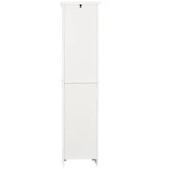 LuxenHome White MDF Wood 67-Inch Tall Tower Bathroom Linen Cabinet -LuxenHome GUEST ecf38340 4968 4545 9836 e0999a142586
