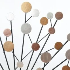 LuxenHome Silver, Black, And Gold Iron Metal Round Abstract Wall Decor 10 LuxenHome Silver, Black, And Gold Iron Metal Round Abstract Wall Decor -LuxenHome GUEST ed07b5a0 c30f 467d 943b e65c14f3d7c1