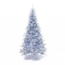 LuxenHome 7.5Ft Silver Christmas Tree With Cool White Lights, Full Pre-Lit Indoor/Outdoor Decor -LuxenHome GUEST efd7de82 b371 4fa5 80c1 eda83ff1eb1a