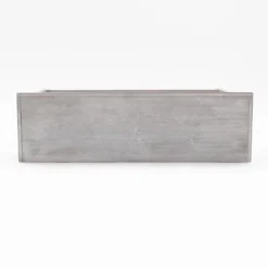 LuxenHome Gray Wood 2-Drawer 1-Shelf Console And Entryway Table -LuxenHome GUEST f2617efe cd4a 4d26 9676 c98ed874e265