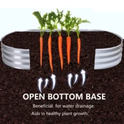 LuxenHome 6ft X 3ft Oval Galvanized Steel Raised Garden Bed Planter 10 LuxenHome 6ft X 3ft Oval Galvanized Steel Raised Garden Bed Planter -LuxenHome GUEST f2ef9fb0 9fa5 4271 9cf6 9d7e9ce3658c