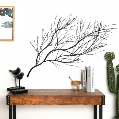 LuxenHome Black Metal Branch Wall Art Home Decor 1 LuxenHome Black Metal Branch Wall Art Home Decor
