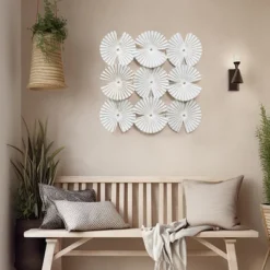 LuxenHome White And Gold Metal Abstract Seashell Wall Decor -LuxenHome GUEST f40d00ce 0dd0 456d beab cddf634c7ee9