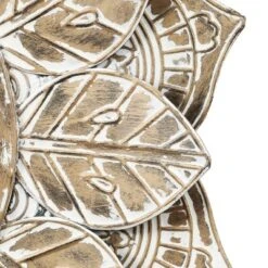 LuxenHome Distressed Brown And White Leaf Wreath Metal Frame Wall Mirror 10 LuxenHome Distressed Brown And White Leaf Wreath Metal Frame Wall Mirror -LuxenHome GUEST f42e82cd bffd 482c be5c 491fe671c009