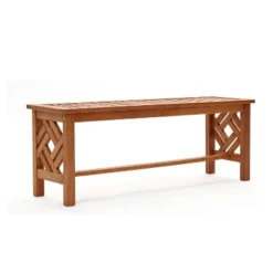 LuxenHome Carmel Solid Wood Outdoor Backless Dining Bench 14 LuxenHome Carmel Solid Wood Outdoor Backless Dining Bench -LuxenHome GUEST f6b240eb ae41 45b9 bf2e a2fb63c35e1c